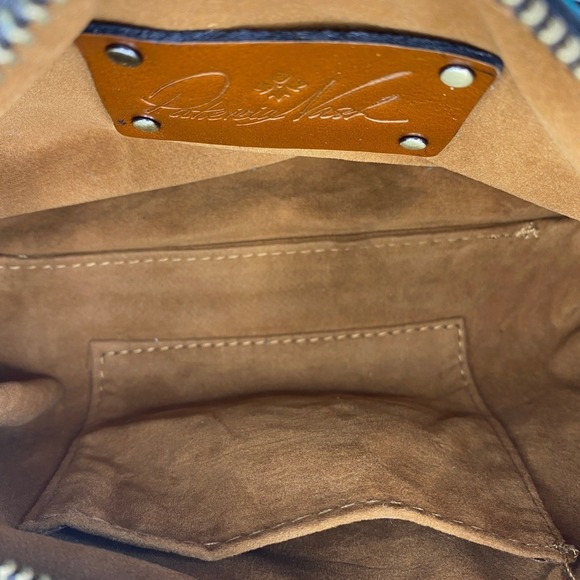 Patricia Nash Deep Red Joliet Leather Crossbody Bag Pouch Clutch Distress NWT - Picture 7 of 8